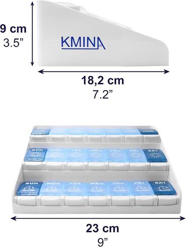 KMINA - Weekly Pill Organizer 1 Time a Day, Pill Boxes 7 Day 1 Time a Day, Large Pill Boxes and Organizer 1 Time a Day, Pill Container 7 Day in Saudi Arabia