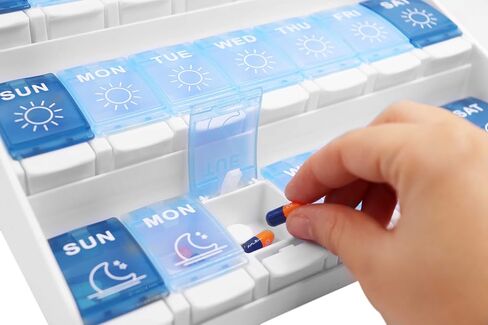 KMINA - Weekly Pill Organizer 1 Time a Day, Pill Boxes 7 Day 1 Time a Day, Large Pill Boxes and Organizer 1 Time a Day, Pill Container 7 Day in Saudi Arabia