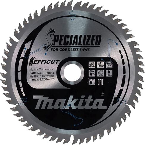 Makita B-69842 6-1/2" 60T Carbide-Tipped Max Efficiency Miter Saw Blade in Saudi Arabia