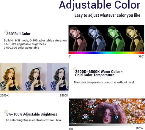 الرئيس التنفيذي ل لوكس عصا اضاءة فيديو LED مع تحكم عن طريق التطبيق، شاشة LCD، الوان كاملة 2500-6500 كلفن، ضوء تصوير احترافي CRI≥95 مع بطارية قابلة لاعادة الشحن 10000mAh، ضوء ملون محمول باليد in Kuwait