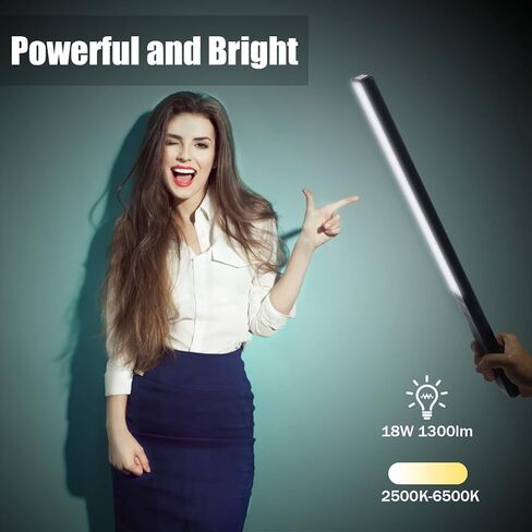 الرئيس التنفيذي ل لوكس عصا اضاءة فيديو LED مع تحكم عن طريق التطبيق، شاشة LCD، الوان كاملة 2500-6500 كلفن، ضوء تصوير احترافي CRI≥95 مع بطارية قابلة لاعادة الشحن 10000mAh، ضوء ملون محمول باليد in Kuwait