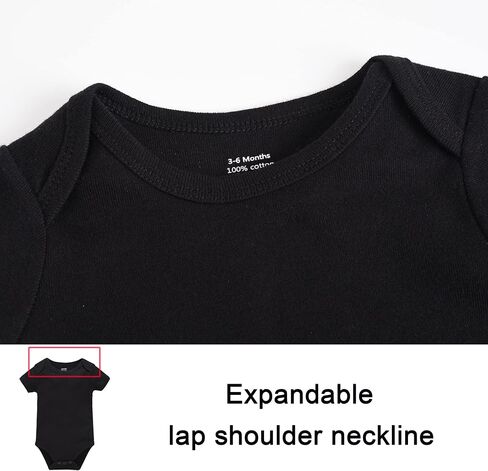 kavkas Short Sleeve Baby Bodysuit Cotton Newborn Clothes Solid Color One Piece Undershirt 5 Pack 0-24 Months in Kuwait