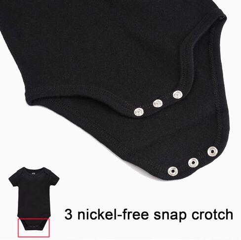 kavkas Short Sleeve Baby Bodysuit Cotton Newborn Clothes Solid Color One Piece Undershirt 5 Pack 0-24 Months in Kuwait