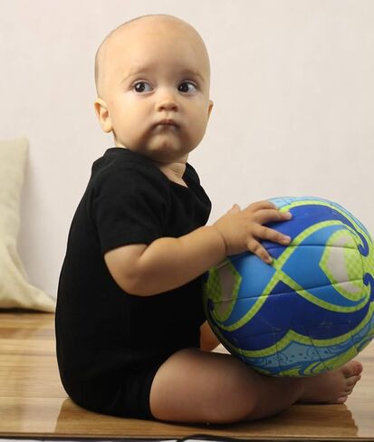 kavkas Short Sleeve Baby Bodysuit Cotton Newborn Clothes Solid Color One Piece Undershirt 5 Pack 0-24 Months in Kuwait