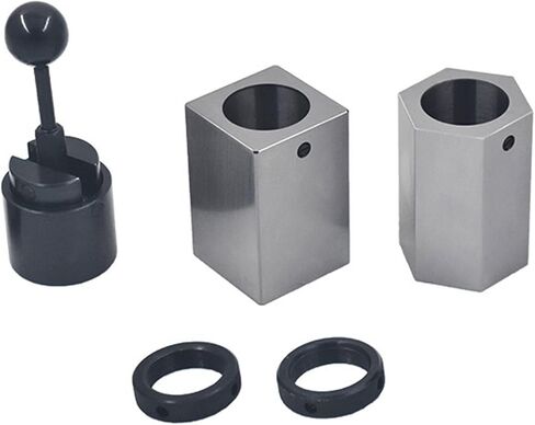 LiGuVCY 5C Collet Block Set Hex Square Rings & Collet Closer Holder, 5C-CB Collet Block Set Hex Collet Block Square Collet Block and Collet Closer for Milling Machines Lathes in Saudi Arabia