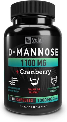 فيلا د-مانوز مع مستخلص التوت البري لصحة المثانة والمسالك البولية* | 1300 مجم لكل جرعة، 150 كبسولة | لا يحتوي على كائنات معدلة وراثيًا، تم اختباره بواسطة طرف ثالث | تنظيف المثانة* in Kuwait