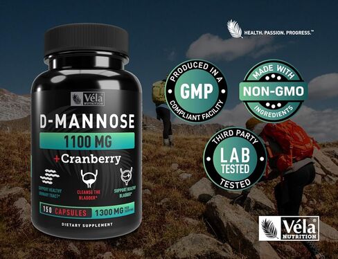 فيلا د-مانوز مع مستخلص التوت البري لصحة المثانة والمسالك البولية* | 1300 مجم لكل جرعة، 150 كبسولة | لا يحتوي على كائنات معدلة وراثيًا، تم اختباره بواسطة طرف ثالث | تنظيف المثانة* in Kuwait