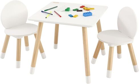 VEVOR Kids Table and 2 Chairs Set, Toddler Table and Chair Set, Children Multi-Activity Table for Art, Craft, Reading, Learning in Kuwait