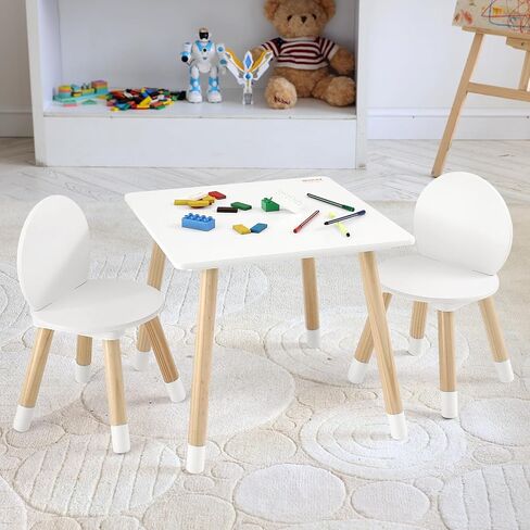 VEVOR Kids Table and 2 Chairs Set, Toddler Table and Chair Set, Children Multi-Activity Table for Art, Craft, Reading, Learning in Kuwait