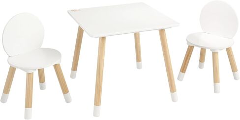 VEVOR Kids Table and 2 Chairs Set, Toddler Table and Chair Set, Children Multi-Activity Table for Art, Craft, Reading, Learning in Kuwait