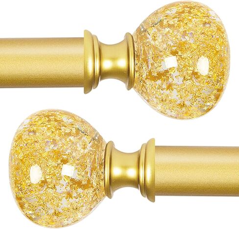 قضبان ستائر فضية من EQUURROY للنوافذ من 36 إلى 72 بوصة (3-6 أقدام)، وقطر 1 بوصة، وقضيب ستارة عالي التحمل قابل للتعديل، ونهايات نهائية من الراتنج الشفاف in Kuwait