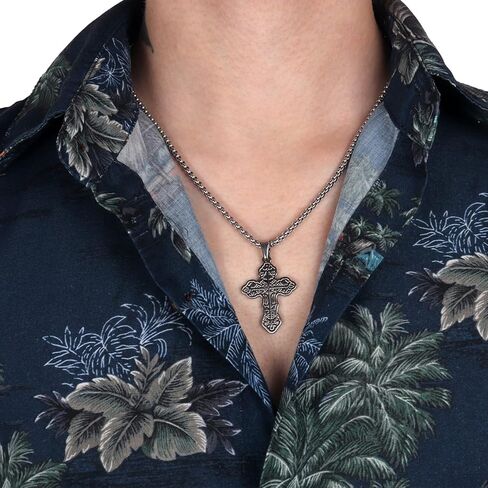 قلادة متقاطعة من النحاس النقي من ذا نورث رينج للرجال والنساء، علاج مغناطيسي لتخفيف التهاب المفاصل والنفق الرسغي والصداع النصفي والعمود الفقري العنقي in Kuwait