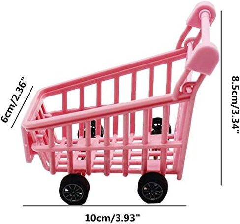 Bird Puzzle Training Toys Set，Parrots Tabletop Interactive Toys Pack，Parakeets Hobby Building Toys for Throwing Chewing Learning, Mini Pink Plastic Shopping Cart Toy with Balls for Cockatiel Conure in Kuwait