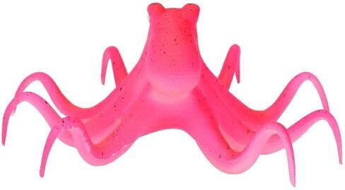 Unibell Fish Tank Decoration Silicone Artificial Fluorescent Simulation Octopus Aquarium(Red) in Kuwait