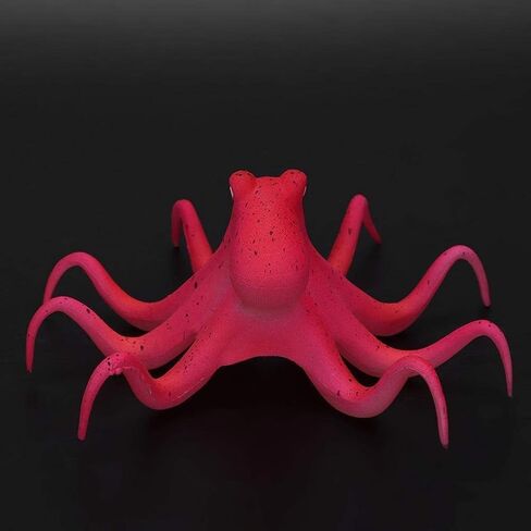 Unibell Fish Tank Decoration Silicone Artificial Fluorescent Simulation Octopus Aquarium(Red) in Kuwait