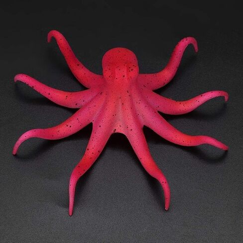 Unibell Fish Tank Decoration Silicone Artificial Fluorescent Simulation Octopus Aquarium(Red) in Kuwait