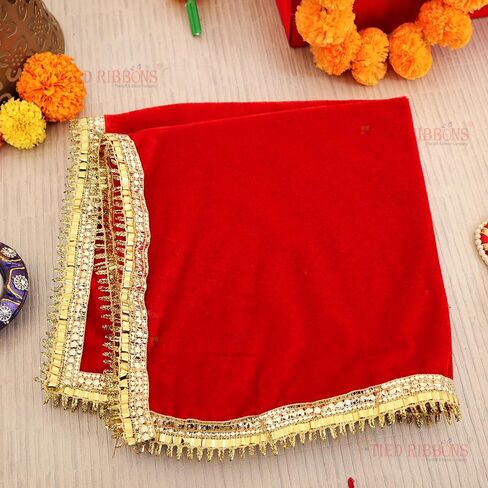 TIED RIBBONS Karwa Chauth Pooja Thali Set for Karwachauth Puja Combo (Puja Thali, Channi, Lota, Bindi, Book, Shagun Envelope with Pooja Accessories) Karva Chauth Gifts Items, D002 in Saudi Arabia