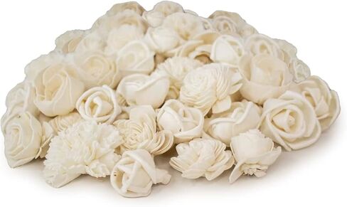 Sola Wood Flowers Mini Random Assortment (No Bark) - 50 pcs, Artificial Flowers for Decoration, Flower Bouquets, Centerpieces, DIY Home Decor and Craft Supplies in Kuwait