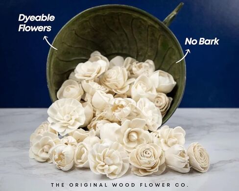 Sola Wood Flowers Mini Random Assortment (No Bark) - 50 pcs, Artificial Flowers for Decoration, Flower Bouquets, Centerpieces, DIY Home Decor and Craft Supplies in Kuwait