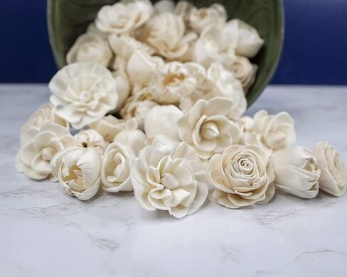 Sola Wood Flowers Mini Random Assortment (No Bark) - 50 pcs, Artificial Flowers for Decoration, Flower Bouquets, Centerpieces, DIY Home Decor and Craft Supplies in Kuwait