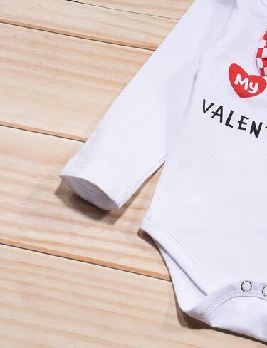 oklady My First Valentine's Day Newborn Baby Boys Outfits Bowtie Romper with Suspender Pants Gentleman Outfits Sets in Kuwait