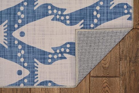 Linon The Anywhere Washable Rug Adair Rust/Ivory 2' X 3' Accent Rug in Saudi Arabia
