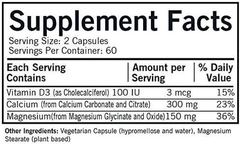 Kirkman Calcium Magnesium Capsules Hypo 120 Count in Saudi Arabia