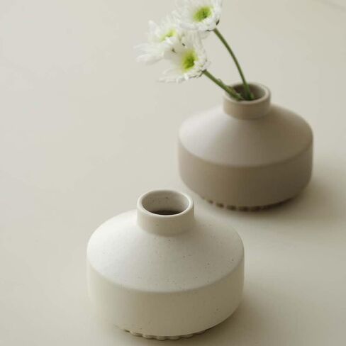 مزهرية صغيرة مستديرة نورديك للزهور، مزهرية زهور جافة، ديكور غرفة المعيشة in Kuwait