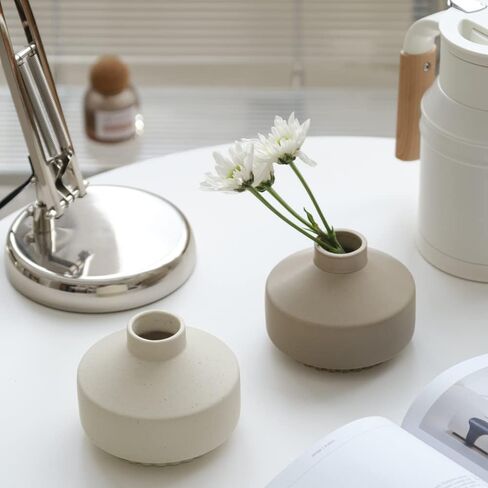 مزهرية صغيرة مستديرة نورديك للزهور، مزهرية زهور جافة، ديكور غرفة المعيشة in Kuwait