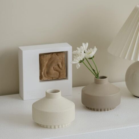 مزهرية صغيرة مستديرة نورديك للزهور، مزهرية زهور جافة، ديكور غرفة المعيشة in Kuwait