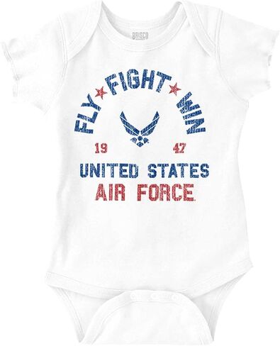 Brisco Brands US Air Force Fly Fight Win Vintage Baby Romper Boys or Girls in Saudi Arabia