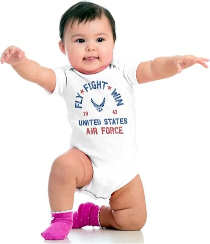 Brisco Brands US Air Force Fly Fight Win Vintage Baby Romper Boys or Girls in Saudi Arabia