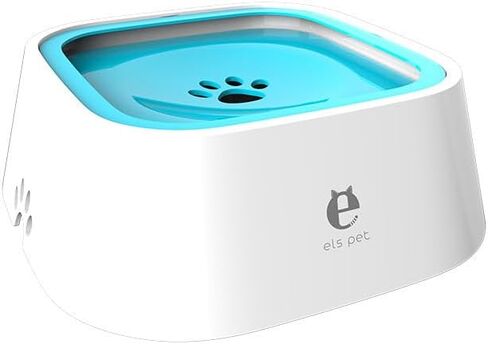 Pet Drinking Bowl Anti-Splash Water (Blue) in Saudi Arabia