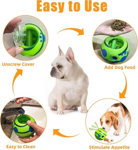 موزع كرات حلوى للكلاب من اكس اف ار جيه كيه مقاس 3.45 انش، كرة بازل صوت مضحكة للكلاب، كرة تفاعلية لتدريب الذكاء وتناول الطعام للكلاب، هدية للكلاب الصغيرة in Kuwait