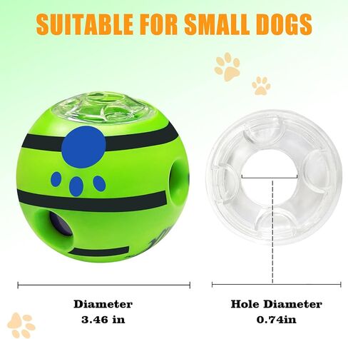 موزع كرات حلوى للكلاب من اكس اف ار جيه كيه مقاس 3.45 انش، كرة بازل صوت مضحكة للكلاب، كرة تفاعلية لتدريب الذكاء وتناول الطعام للكلاب، هدية للكلاب الصغيرة in Kuwait