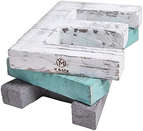 Rustic Wood Family Sign, Decorative Wooden Block Word Signs, Freestanding Wooden Letters, Rustic Family Signs for Home Decor, Housewarming Gift 16.5 x 5.9 Inch, Multicolor (EAT Sign) in Kuwait