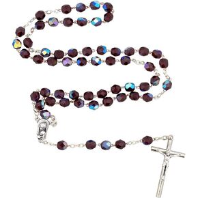 Venerare Catholic Glass Garnet Bead Rosary in Saudi Arabia