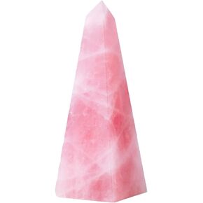 Runyangshi Natural Clear Quartz Tetrahedral Tower Energy Generator | 3.9x1.33in Healing Crystal Pyramid for Protection & Positive Energy | Natural Quartz for Chakra Reiki Home Decor