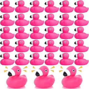 30 Pcs Flamingo Rubber Duckies for Kids,Bulk Pink Flamingos Bath Toys,Floating Squeaky Mini Rubber Toys for Shower,Party Favors,Classroom Prizes,Cake Decoration in Kuwait