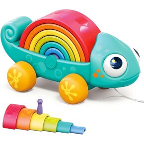 ألعاب يوسيل مونتيسوري، لعبة تكديس قوس قزح، ألعاب تعليمية للزحف التعليمية، ألعاب دفع وسحب للأطفال، هدايا ألعاب للأطفال الصغار لمدة 18 شهرًا فما فوق in Kuwait