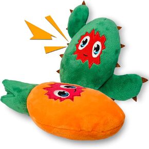 Wieppo Squeaky Dog Toys for Small Dogs and Medium Dogs, Large Dog Toys - Soft Plush Dog Squeaky Toys Cactus Small Dog Toys, Carrot Stuffed Dog Toys for Large Dogs 2PCS in Kuwait