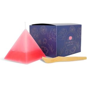 Fifi Peony Gemstone Candle- Surprise Hidden Gemstones Crystals Embedded in a Stunning Ombre Pink Pyramid Candle. Scented with Classic Rose and Tropical Coconut. in Saudi Arabia