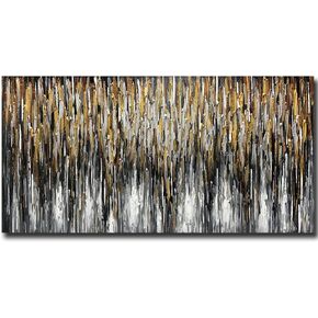 Boieesen Art، 24x48 بوصة مرسومة يدويًا لوحة زيتية تجريدية حديثة على القماش لوحة أكريليك ملونة بسيطة جدار الفن عمل فني معاصر ديكور المنزل in Kuwait