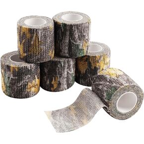 RTMGOB Camo Form ذاتية الالتصاق متماسكة التفاف بندقية بندقية الصيد في الهواء الطلق أدوات الكاميرا متعددة الوظائف غير المنسوجة النسيج الشبح الشريط تمتد ضمادة - 6 لفات in Kuwait