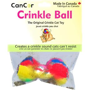 Catnip Toy Dumbell Shaped 2.5 Inch (1-Pack) - Durable Crinkle Sounding Catnip Training Toy - Foil Textured Cat Nip Toys for Cats