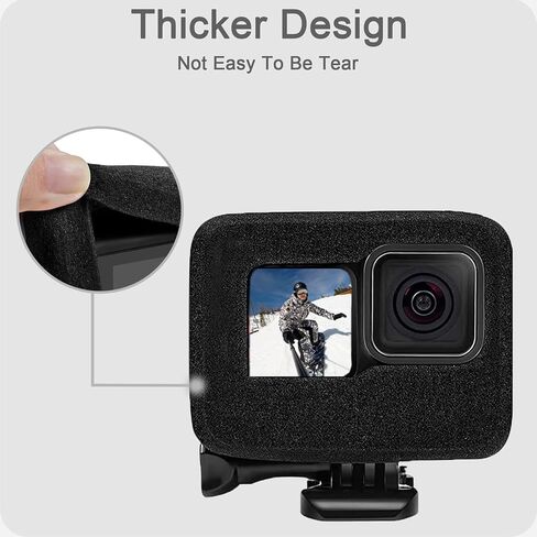 FitStill Windslayer Cover Muffler Windproof Housing Frame Case for Go Pro Hero 12 Hero 11 Hero 10 Hero 9 Black Foam Wind Noise Reduction Sponge Video Accessories for Audio Recording in Kuwait