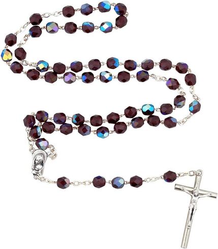 Venerare Catholic Glass Garnet Bead Rosary in Saudi Arabia
