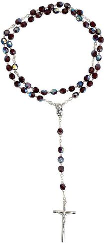 Venerare Catholic Glass Garnet Bead Rosary in Saudi Arabia