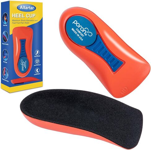 نعال التهاب اللفافة الأخمصية من Aikowenner، أكواب الكعب لتخفيف آلام الكعب ورفع الكعب للنساء والرجال، حشوات أحذية من السيليكون وسائد للكعب ممتصة للصدمات 3/4 نعال أحذية لمحفزات الكعب أو آلام الكاحل in Kuwait