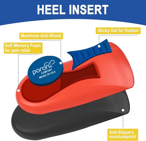 نعال التهاب اللفافة الأخمصية من Aikowenner، أكواب الكعب لتخفيف آلام الكعب ورفع الكعب للنساء والرجال، حشوات أحذية من السيليكون وسائد للكعب ممتصة للصدمات 3/4 نعال أحذية لمحفزات الكعب أو آلام الكاحل in Kuwait